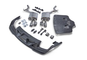 Ford Mustang Performance Exhaust - Rear - Ford Racing - Catback w/ Active Exhaust, Quad Tips - `18-`22